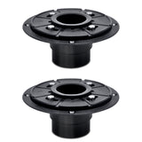 [2 Pack] BESTTEN 2 inch Shower Drain Base Kit, with Shower Drain Base Flange, Adjustable Ring and Rubber Coupler, Linear & Square Floor Drain Compatible, CUPC Certified, Black