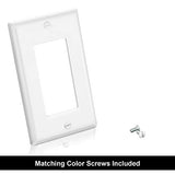 [10 Pack] BESTTEN 1-Gang Decorator Wall Plate, Standard Size, UL Listed, White