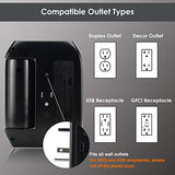 BESTTEN 1350-Joule Wall Surge Protector, 6 Grounded Outlets (3 Swivel and 3 Side-Entry), 2 USB Charging Ports, ETL/cETL Certified, Black