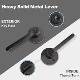 [10 Pack] BESTTEN Keyed Different Entry Door Handles with Removable Latch Plate, All Metal Door Levers for Exterior and Interior, for Residential Use, Oil Rubbed Bronze, Vienna Series