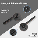 BESTTEN Entry Door Lever with Removable Latch Plate, All Metal Contemporary Round Handle Design for Exterior and Front Door, Entrance Door Locks, for Residential, Vienna Series, Oil Rubbed Bronze