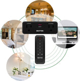 BESTTEN (15A/125V/1875W) Wireless Remote Control Outlet Combo Kit (5 Wall Outlets + 2 Remotes), Each Outlet Contains 1 Always-ON & 1 RF Control Socket, Black